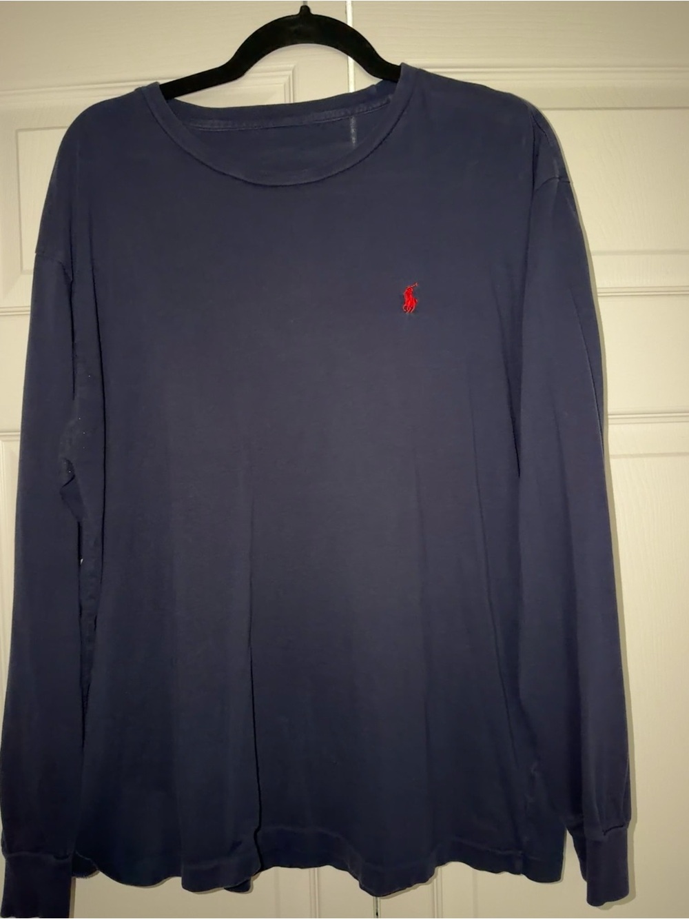 Polo by Ralph Lauren Navy Long Sleeve Tee with Red Pony